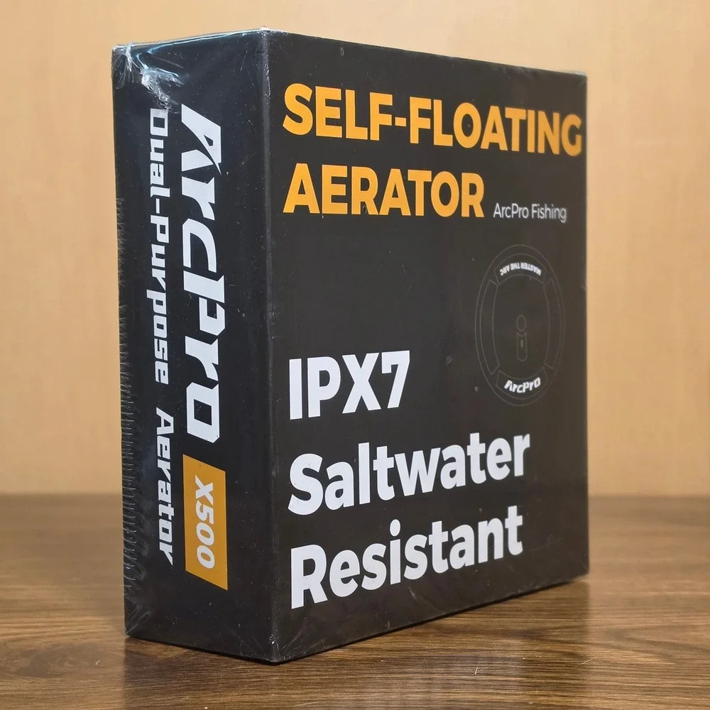 ArcPro X500 Floating Live Bait Aerator IPX7 Waterproof Rechargeable New Sealed *